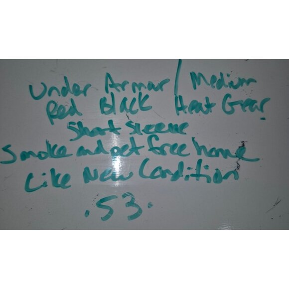 Under Armour Mens Red Heatgear T-Shirt Medium Loose Fit Short Sleeve Lightweight - Picture 6 of 6